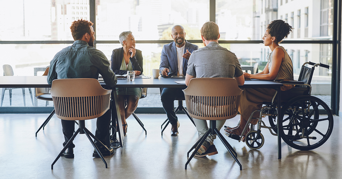 A team meeting